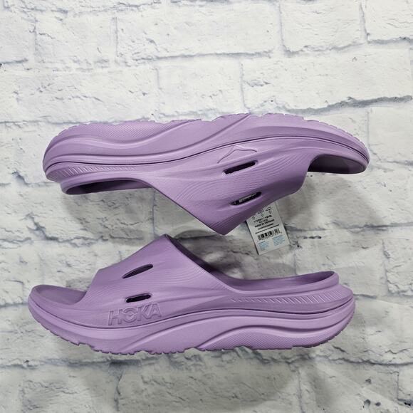 Hoka One MENS 13 WOMENS 15 Ora Recovery Slide 3 Sandals FL1123C Violet Bloom